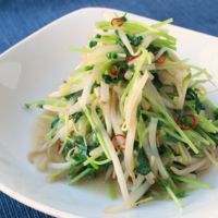 かさましして節約 もやしと豆苗のペペロンチーノ