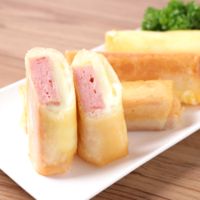 ポークランチョンミートとモッツァレラの春巻き