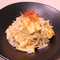 油揚げが香ばしい!もやしのゆず胡椒和え