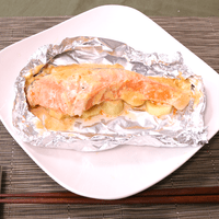 鮭の味噌マヨホイル焼き