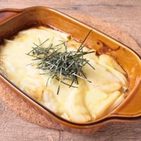 島らっきょうの味噌マヨチーズ焼き