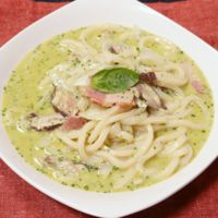 ボウル1つでパパッと ジェノベーゼクリームうどん