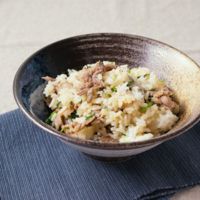 クレソンの牛肉混ぜごはん