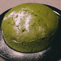 フライパンで簡単!抹茶と黒豆の蒸しケーキ