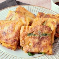 ワンパンで作る ふわふわ豚キムチヂミ