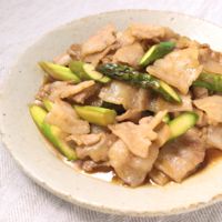 アスパラと豚ばら肉のさっぱり中華風炒め
