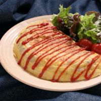 シャキシャキ レンコンと鶏そぼろのオムレツ