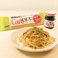 CarbOFFとごはんですよ!のりバターソースのパスタですよ