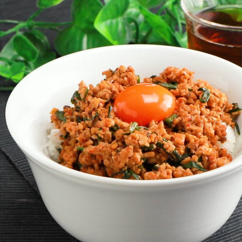 豚ひき肉とニラの簡単スタミナ丼 作り方 レシピ クラシル