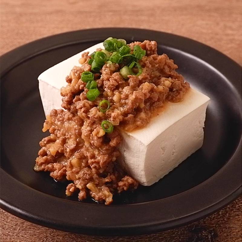 大豆ミートで肉味噌冷奴 作り方・レシピ | クラシル