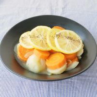 いろいろ根菜のレモン煮