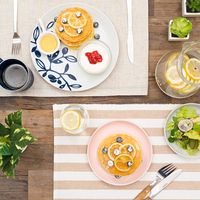 ふわふわ!爽やかレモンパンケーキ 夏のお皿コーデ2選