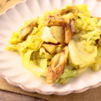 春キャベツとちくわのマヨカレー炒め