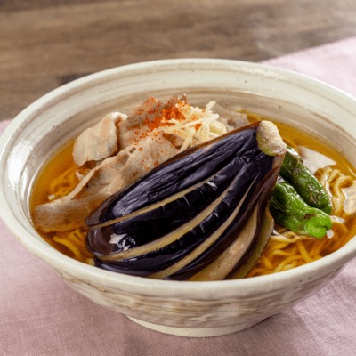 やみつき風味のなすラーメン