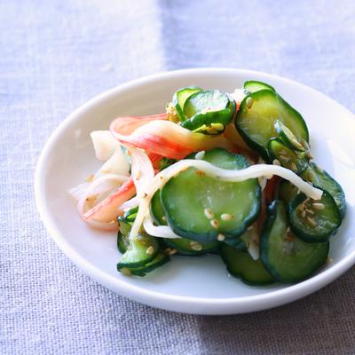 きゅうりとカニカマの和え物