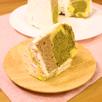 3色の春シフォンケーキ