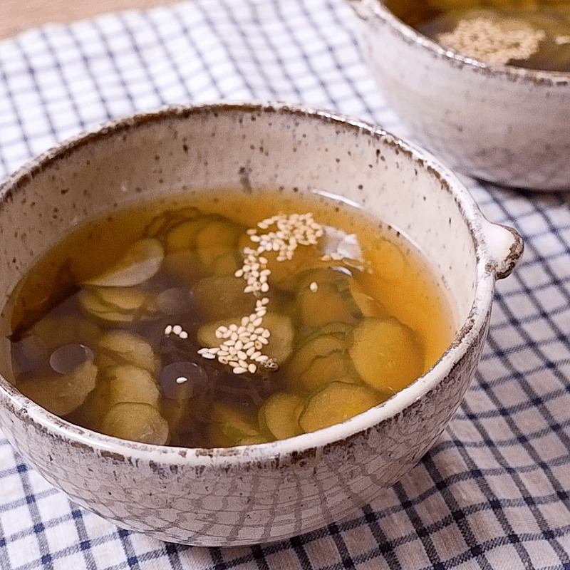 さっぱり美味しい きゅうりの薄切り中華スープ 作り方 レシピ クラシル