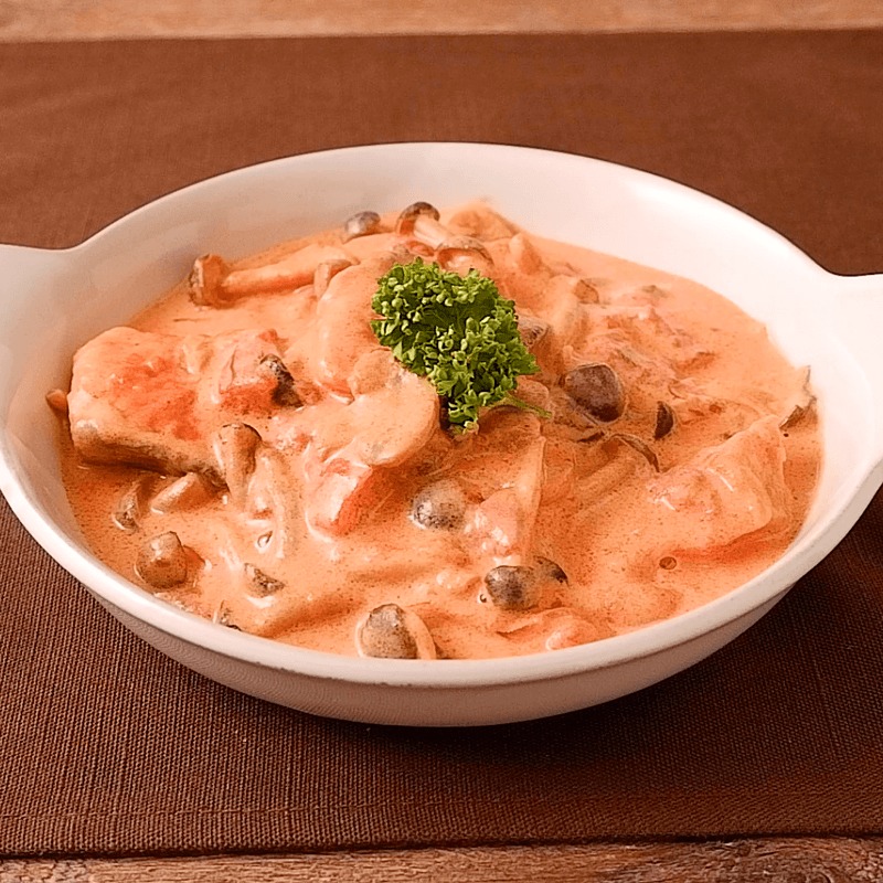 鮭ときのこのトマトクリーム煮 作り方・レシピ