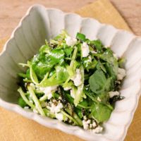 クレソンとカッテージチーズの塩昆布和え