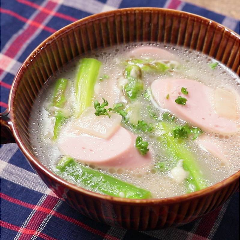 ポーランドソーセージとビールチーズのスープのレシピ