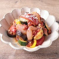 鶏ひき肉入り ごろごろ夏野菜の冷製ラタトゥイユ