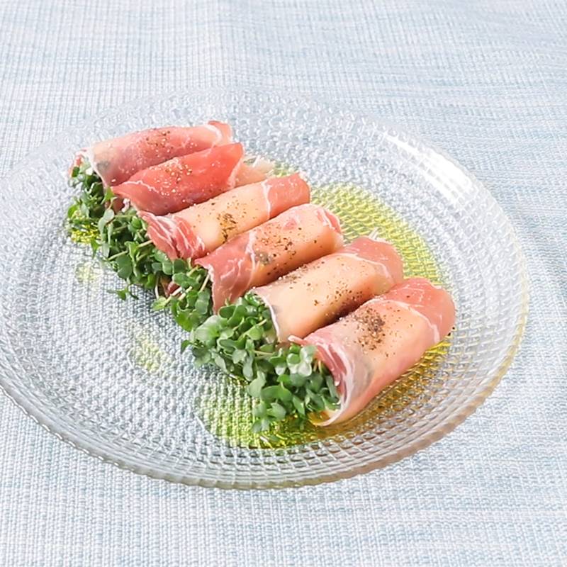 スプラウトの一口生ハムサラダ 作り方 レシピ クラシル