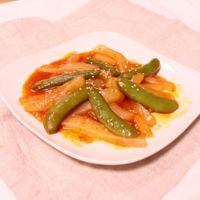 こんにゃくでプリプリッ!エビチリ風炒め