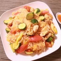 夏野菜たっぷりピリ辛そうめん