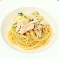 ヨーグルトとささみのチーズヨーグルトパスタ