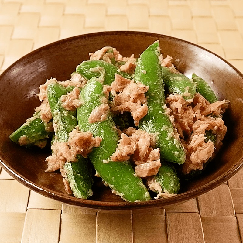 ごまにんにくスナップエンドウのレシピ