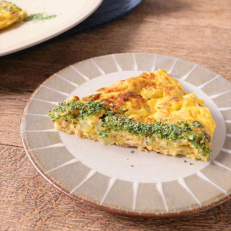 アスパラガスとヤギチーズのフリッタータ レシピ