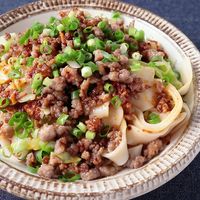 ピリ辛 きしめんのまぜそば風