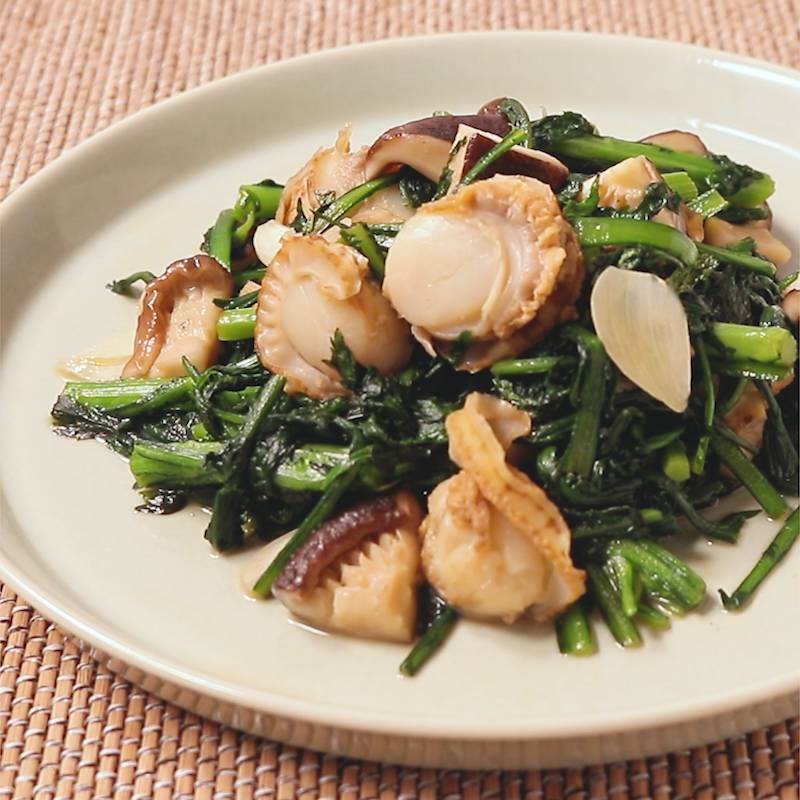 ベビーホタテとほうれん草のバター炒め 作り方 レシピ クラシル