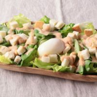 手作りクルトンで明太マヨサラダ