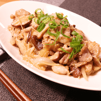 豚こま肉ときのこのみそ炒め
