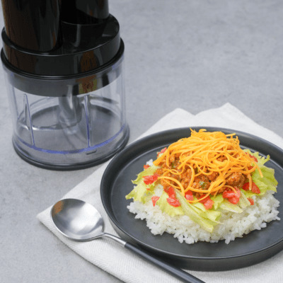 手間なく簡単！彩り野菜のタコライス