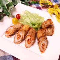 ちくわの豚キムチ巻き