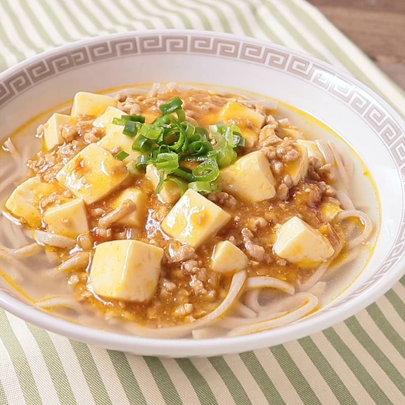 お蕎麦で 麻婆そば 作り方 レシピ クラシル