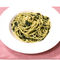 ほうれん草のクリーミージェノベーゼ風パスタ