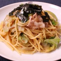 簡単おいしい!ボイルレタスの和風パスタ