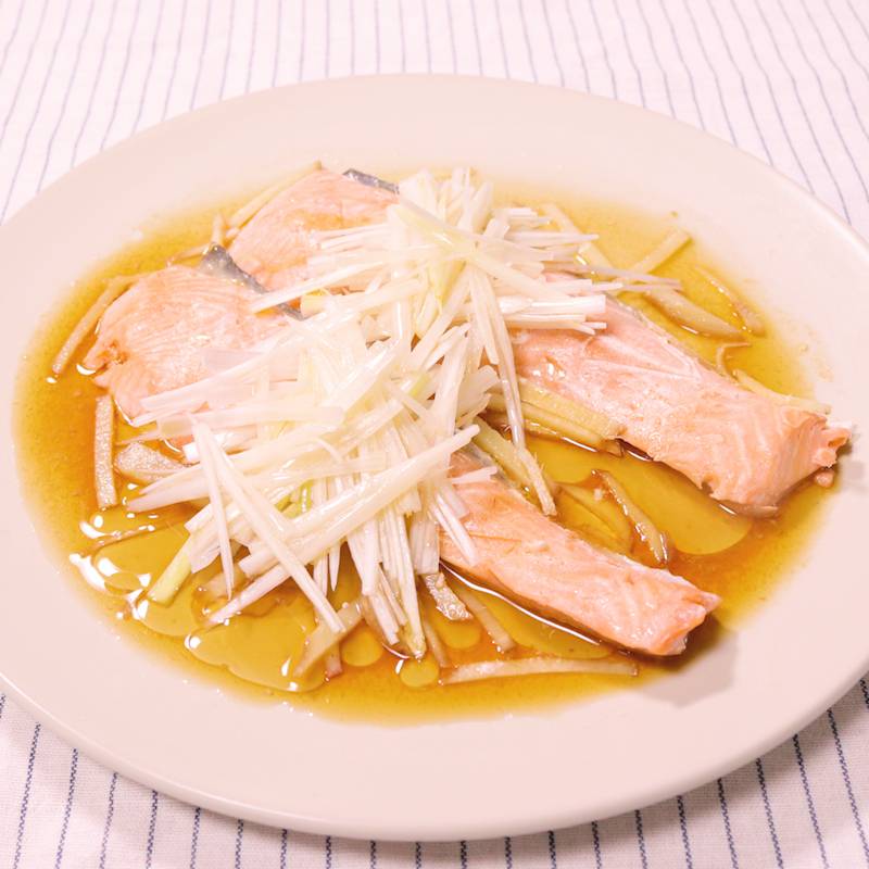 鮭の香り蒸しレシピ