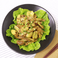 ご飯がススム 春ごぼうとイカのエスニック炒め