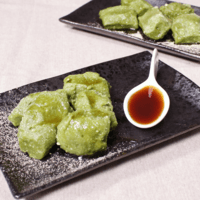 豆腐で抹茶わらび餅