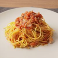 トマト缶で 簡単アラビアータ