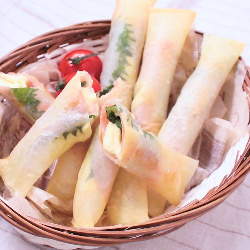 ハムチーズたまごの春巻き 作り方 レシピ クラシル