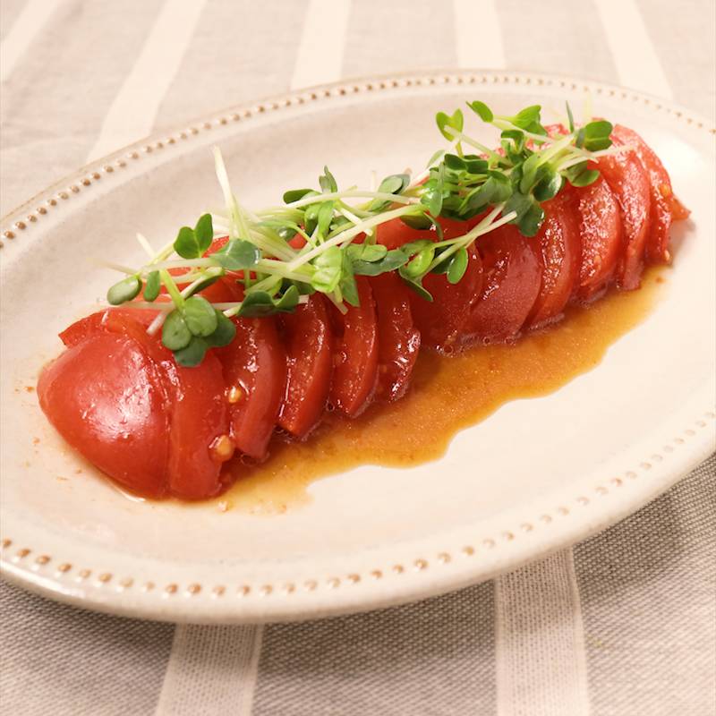 おつまみに トマトのにんにく醤油漬け 作り方 レシピ クラシル