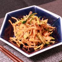 簡単おつまみ!さきいかのキムチ和え