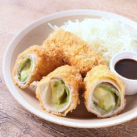 クルクル レタスの肉巻きチーズカツ