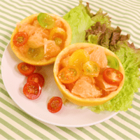 グレープフルーツカップの華やかサラダ