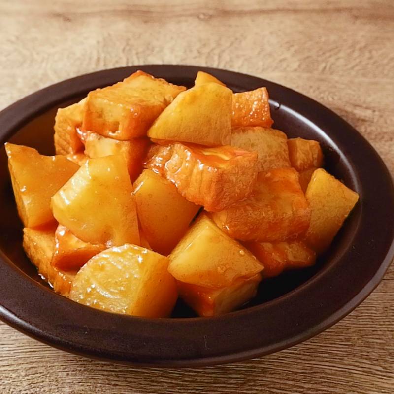 じゃがいもと厚揚げの甘辛コチュマヨ炒め 作り方 レシピ クラシル